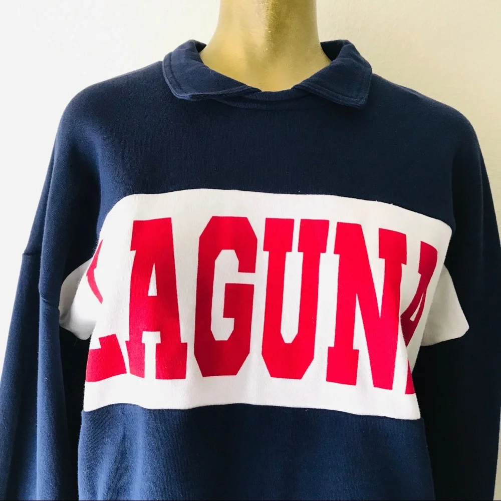 NWOT Wild Fable LAGUNA Collared Cropped SWEATSHIRT M - Picture 4 of 9